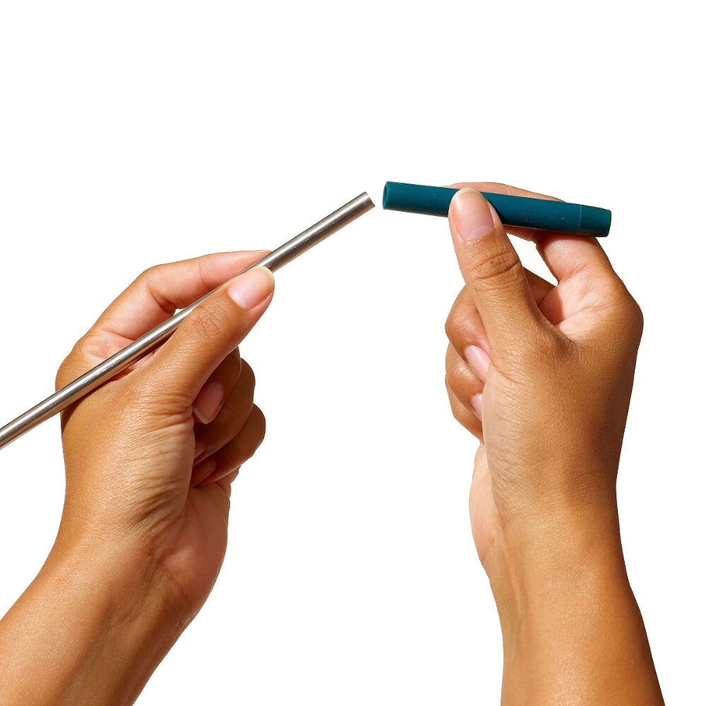 4-Piece Reusable Straw and Brush Set with Case A2