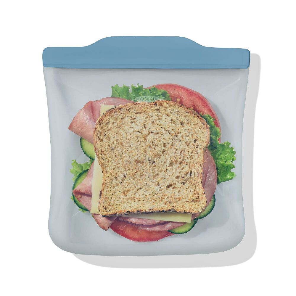 Silicone Reusable Bag Sandwich (28 oz) - Ocean Blue P1