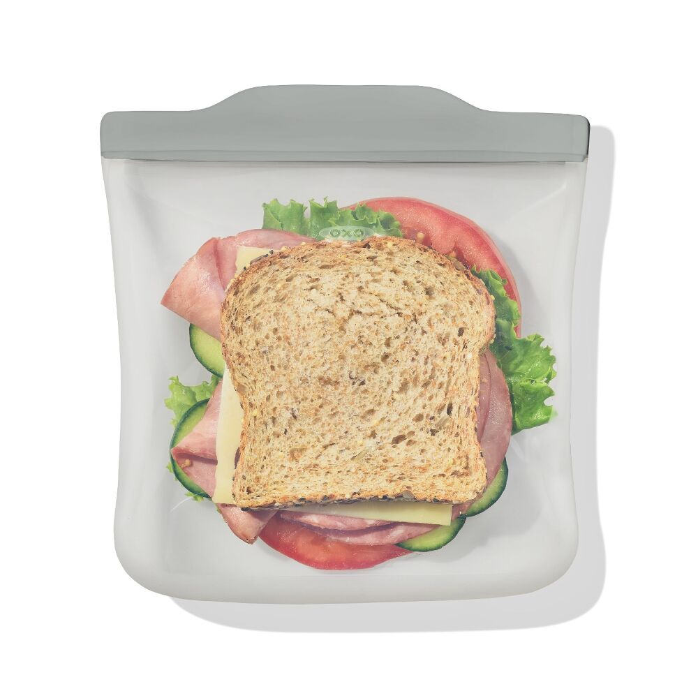 Silicone Reusable Bag Sandwich (28 oz) - Fog W9