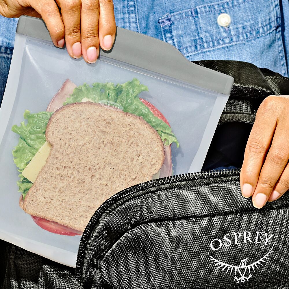 Silicone Reusable Bag Sandwich (28 oz) - Fog W9