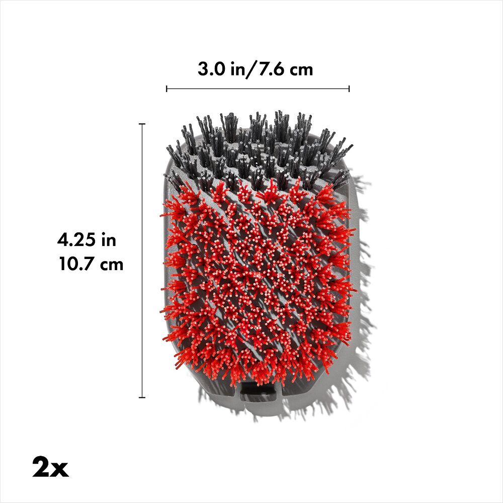 Outdoor Nylon Grill Brush Set of 2 Replacement Heads R8
