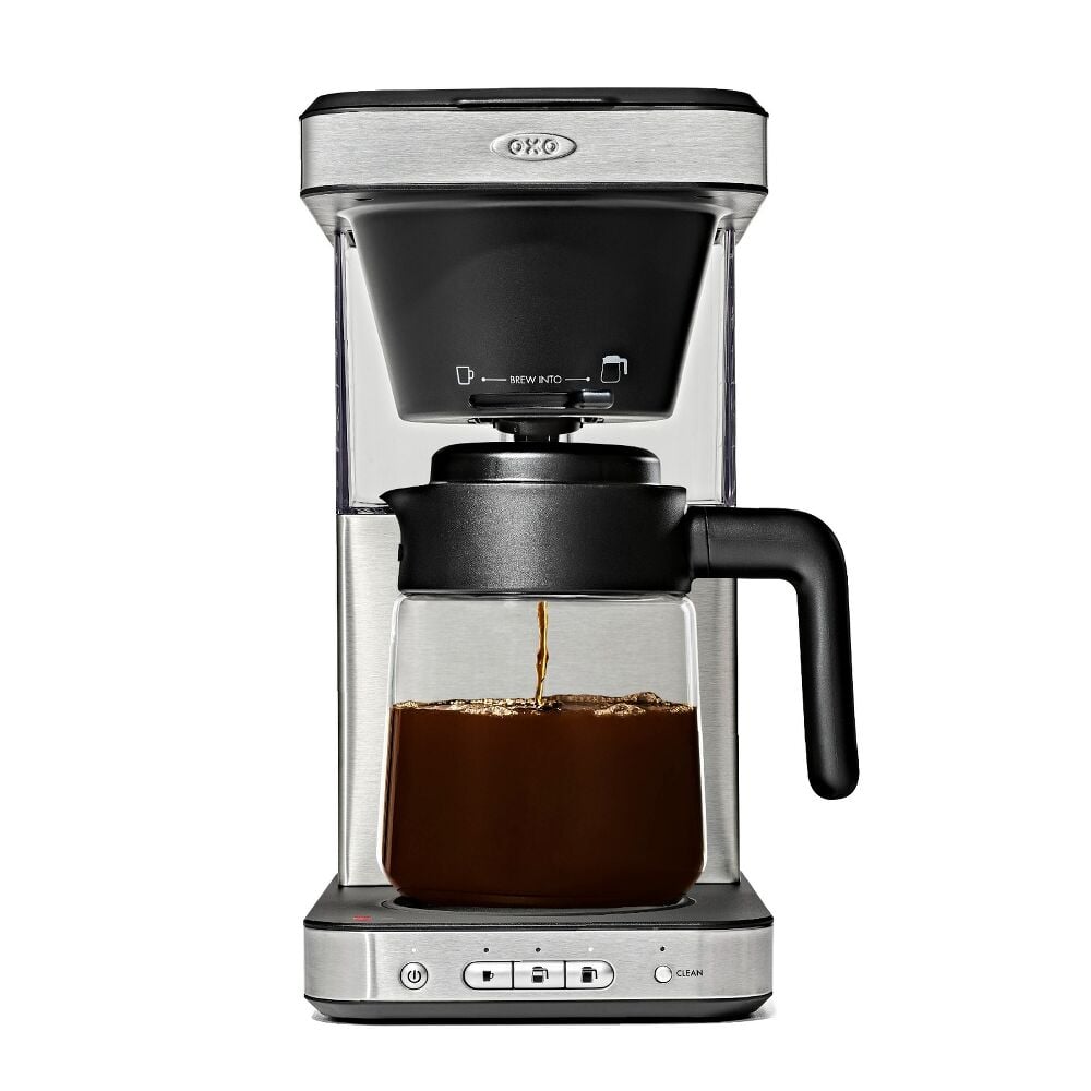 8-Cup Coffee Maker with Podless Single-Serve Function and Glass Carafe R2