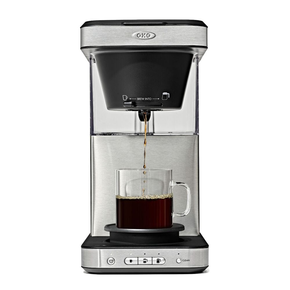 8-Cup Coffee Maker with Podless Single-Serve Function and Glass Carafe R2