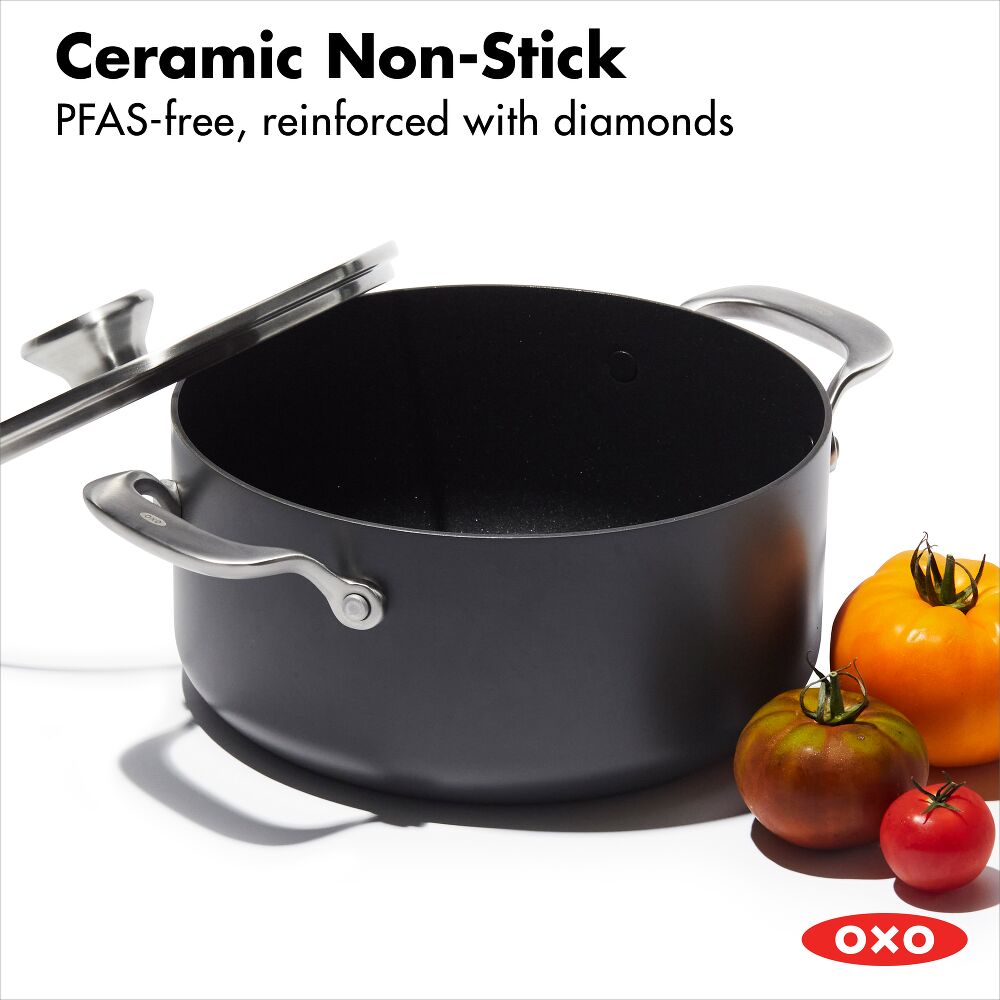 Ceramic Professional Non-Stick 5QT Stock Pot with Lid K8