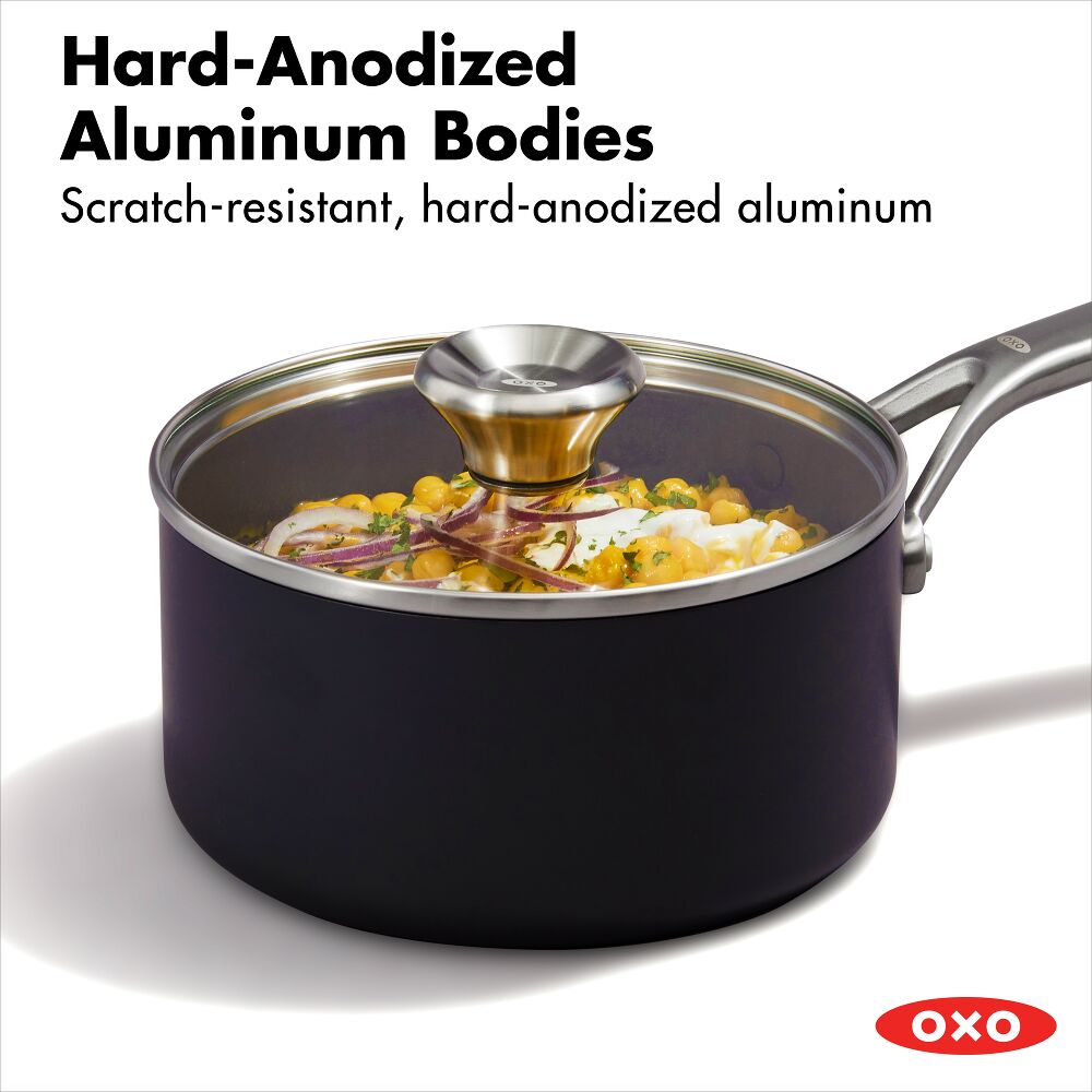 Ceramic Professional Non-Stick 4-Piece Saucepan Set (1.7 Qt & 2.3 Qt) L4