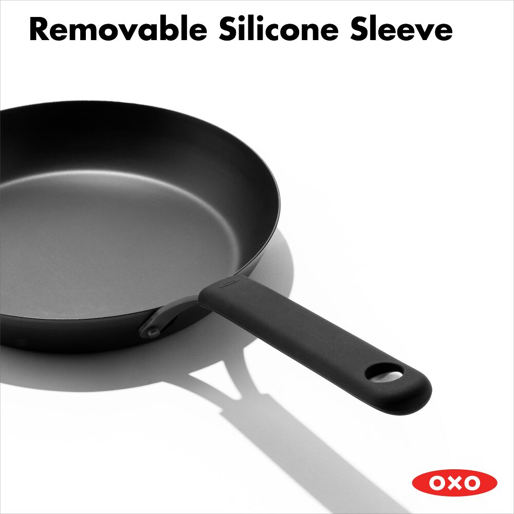 Carbon Steel Obsidian Series 8-Inch Frypan with Silicone Sleeve P7