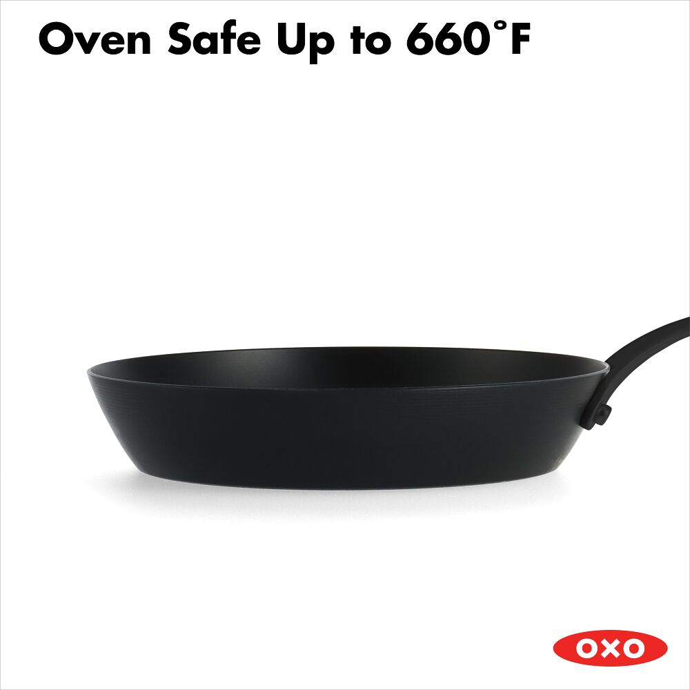 Carbon Steel Obsidian Series 8-Inch Frypan with Silicone Sleeve P7