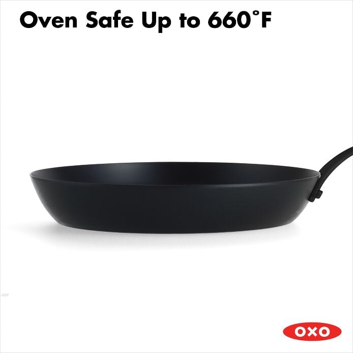 Carbon Steel Obsidian Series 10-Inch Frypan with Silicone Sleeve L0