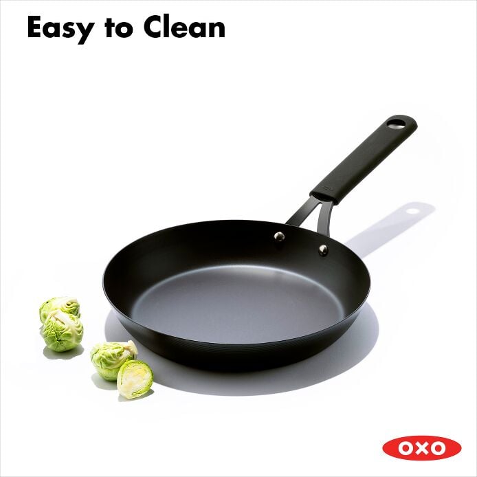 Carbon Steel Obsidian Series 10-Inch Frypan with Silicone Sleeve L0