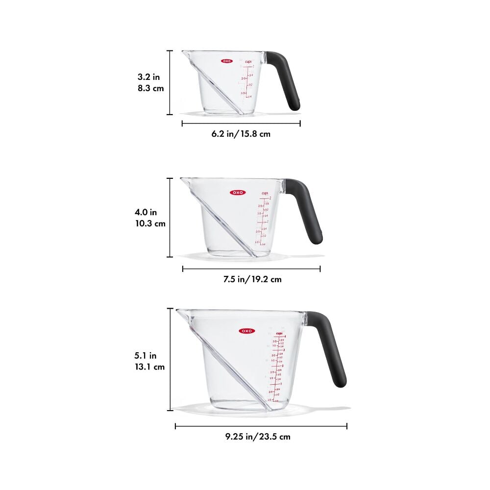 3 Piece Angled Measuring Cup Set J9