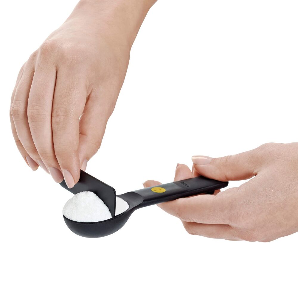 7 Piece Plastic Measuring Spoons - Black Q6