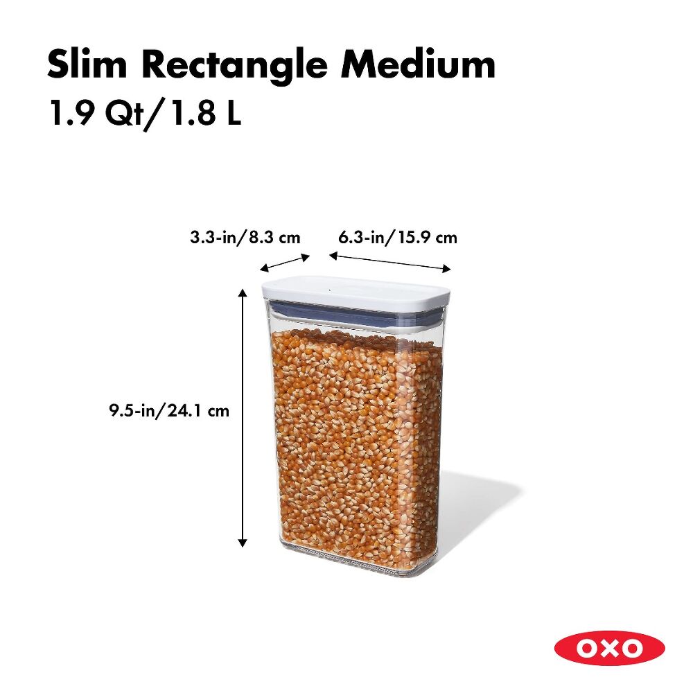 POP Container - Slim Rectangle Medium (1.9 Qt.) K8