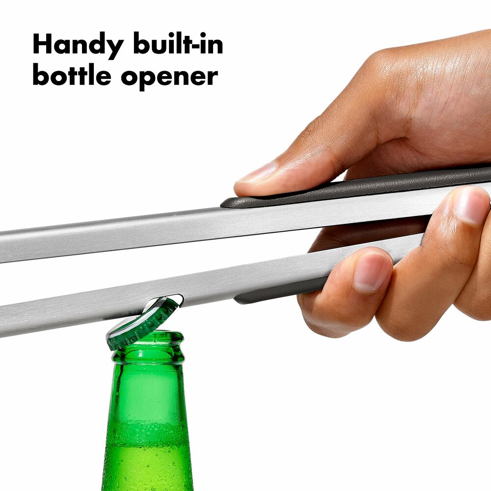 Grilling Tongs with Built-In Bottle Opener Y5