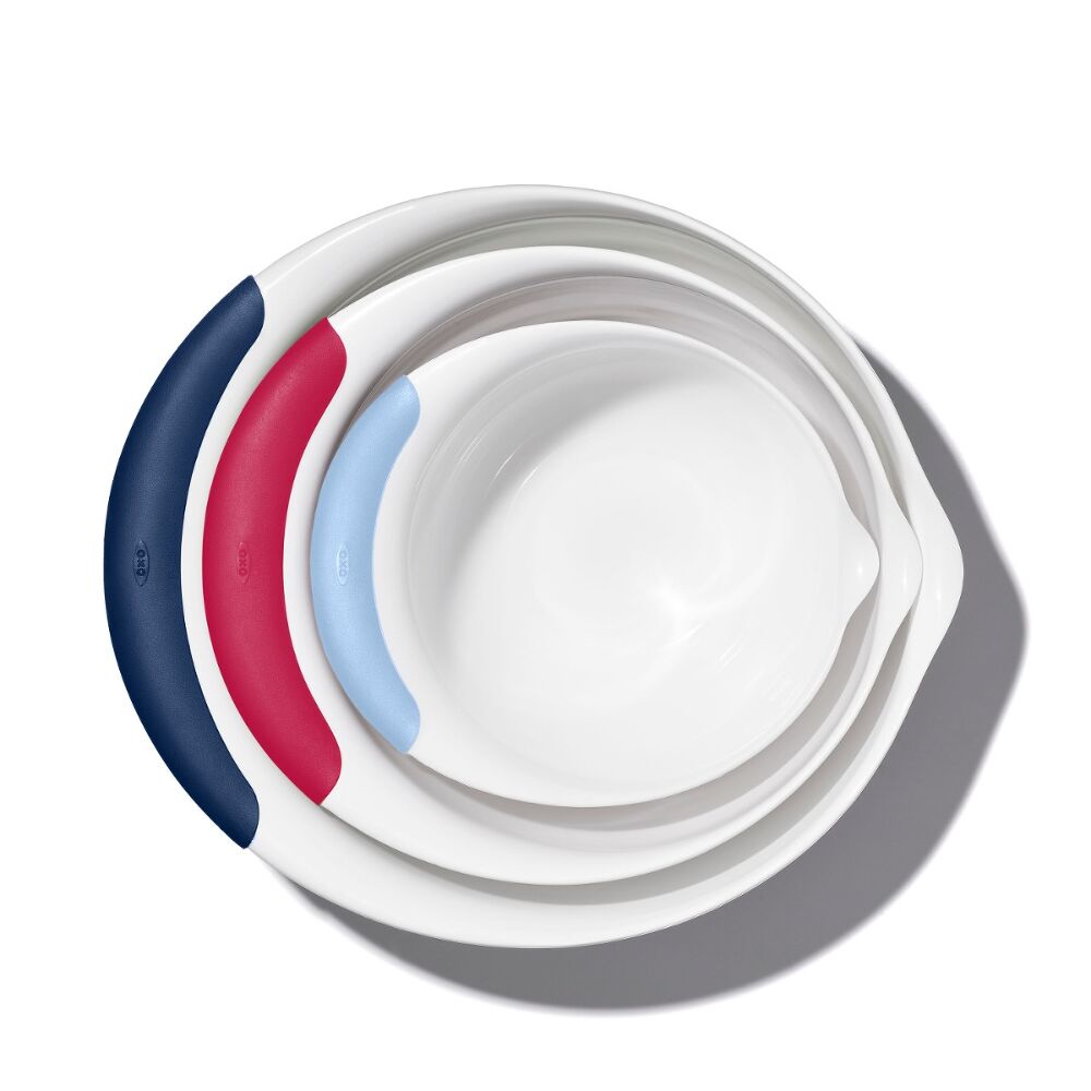 3 Piece Mixing Bowl Set New Colored Handles H6