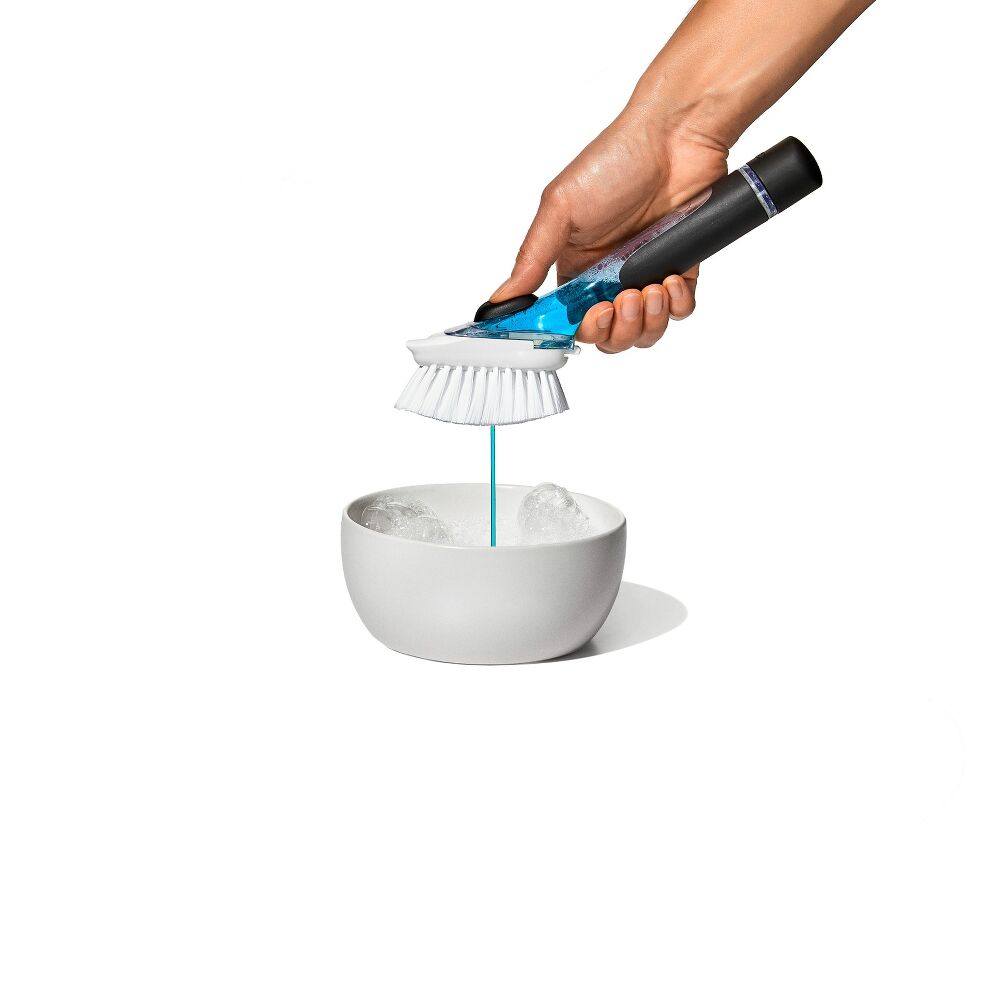Soap Dispensing Dish Brush Storage Set G7