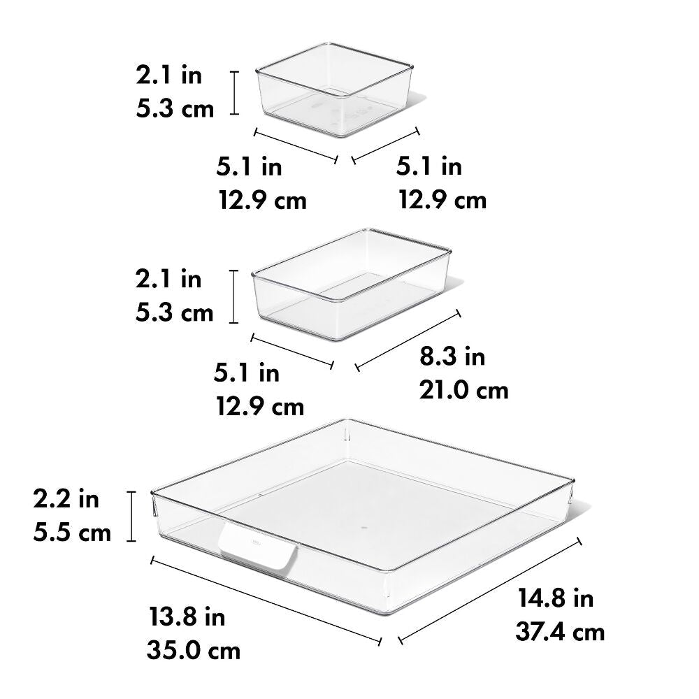 3-piece Refrigerator Tray Set V6