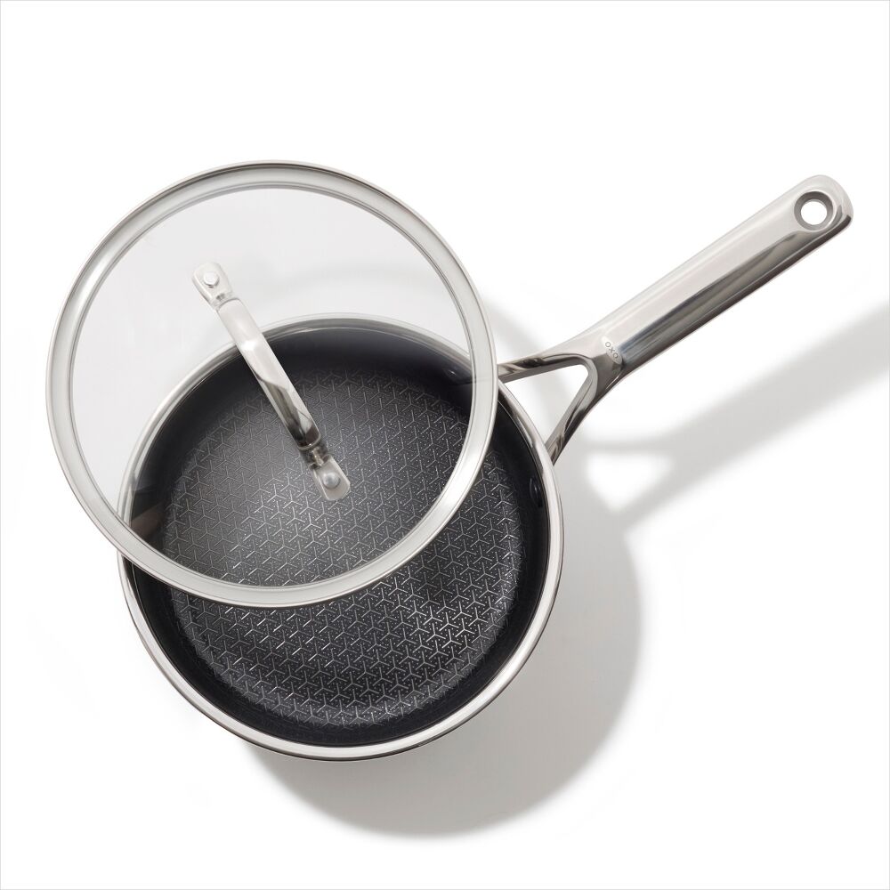 Trident Hybrid Non-Stick Stainless Steel 2.5 Qt Saucepan with Lid J7
