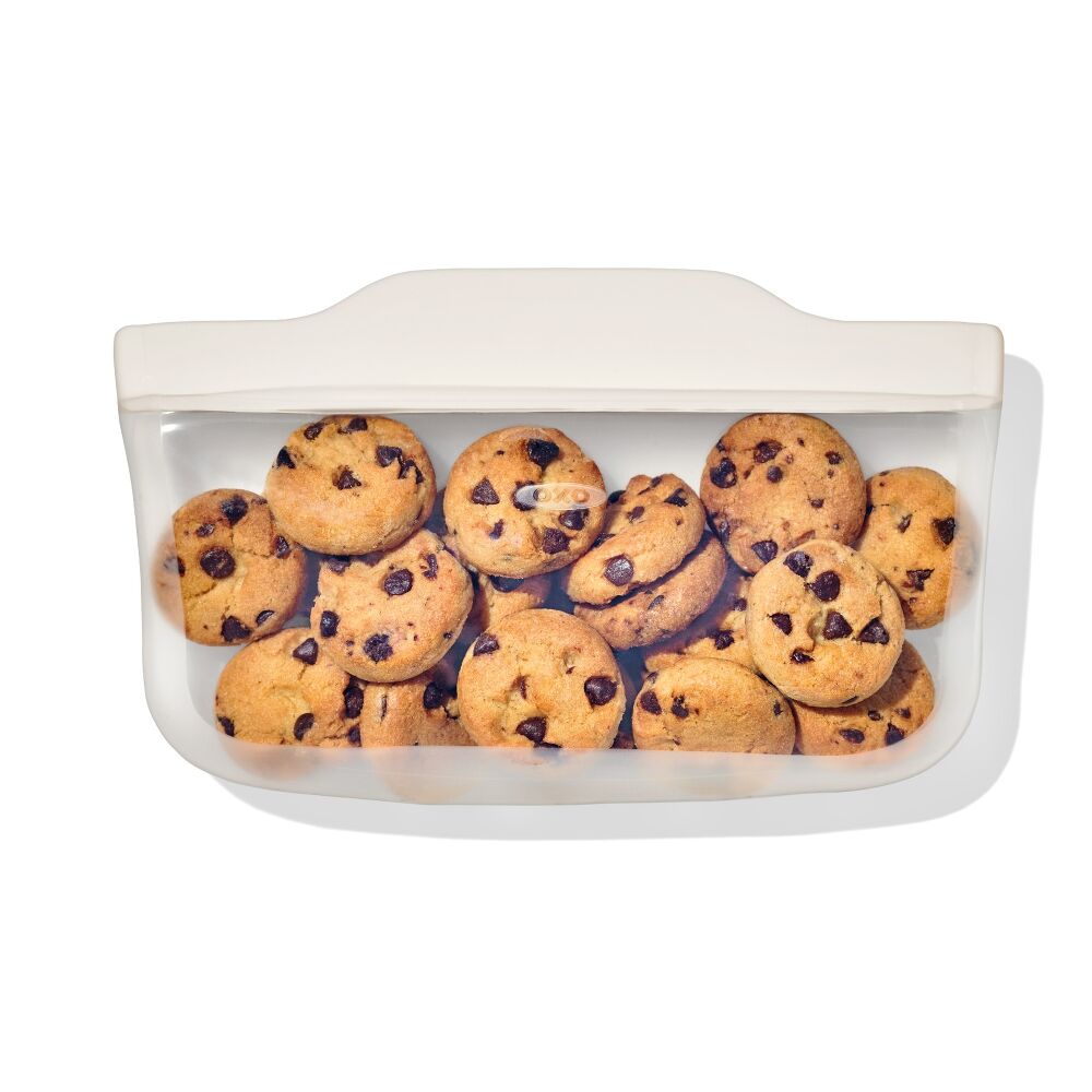 Silicone Reusable Bag - Snack Bag (12 oz) - Oat H1
