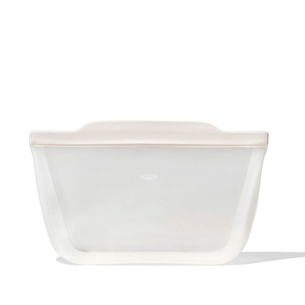 Silicone Reusable Bag - Stand-Up Half Gallon (64 oz) - Oat V5