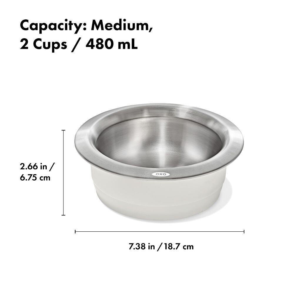 OXO Pet Nonslip Bowl - Medium, 2 Cups / 480 mL T7
