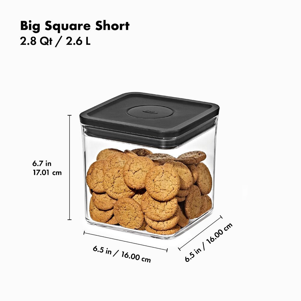 POP Container - Big Square Short (2.8 Qt/2.6 L) X5