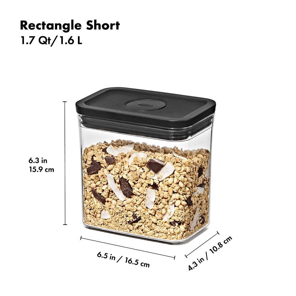 POP Container - Rectangle Short (1.7 Qt/1.6 L) - Matte Black I6