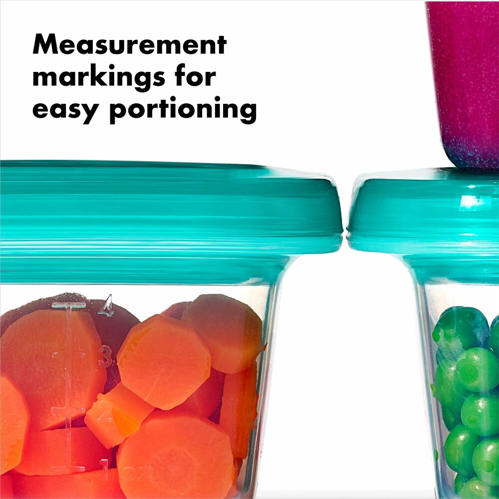 4 oz Baby Blocks™ Silicone Freezer Storage Containers - Tot Teal T8