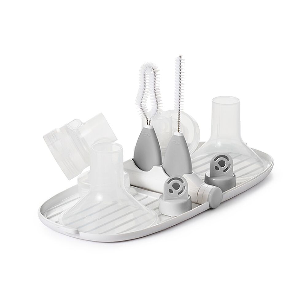Breast Pump Parts Drying Rack with Detail Brushes Q4
