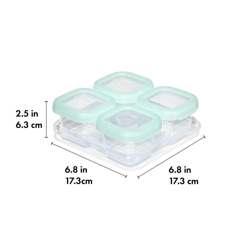 Baby Blocks Food Storage Containers (4 oz) - Opal Q3