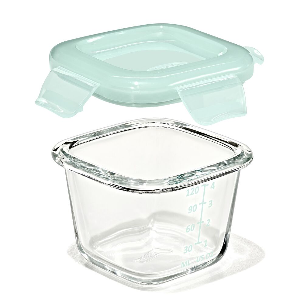 Glass Baby Blocks Food Storage Containers (4 oz) - Opal D6
