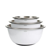 3-Piece Stainless Steel Mixing Bowl Set - White Q1