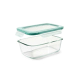 Smart Seal 8 Cup Glass Rectangle Container - Teal B4