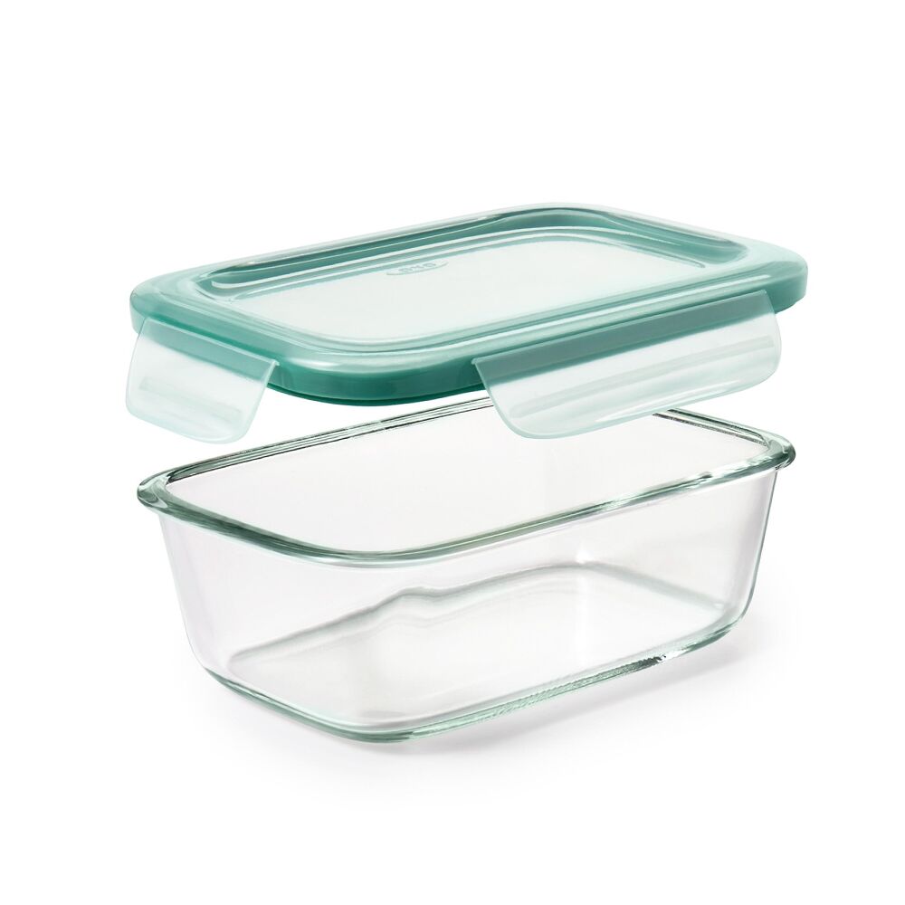 Smart Seal 3.5 Cup Glass Rectangle Container - Teal T3