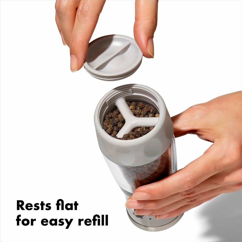 Contoured Mess-Free Pepper Grinder H4