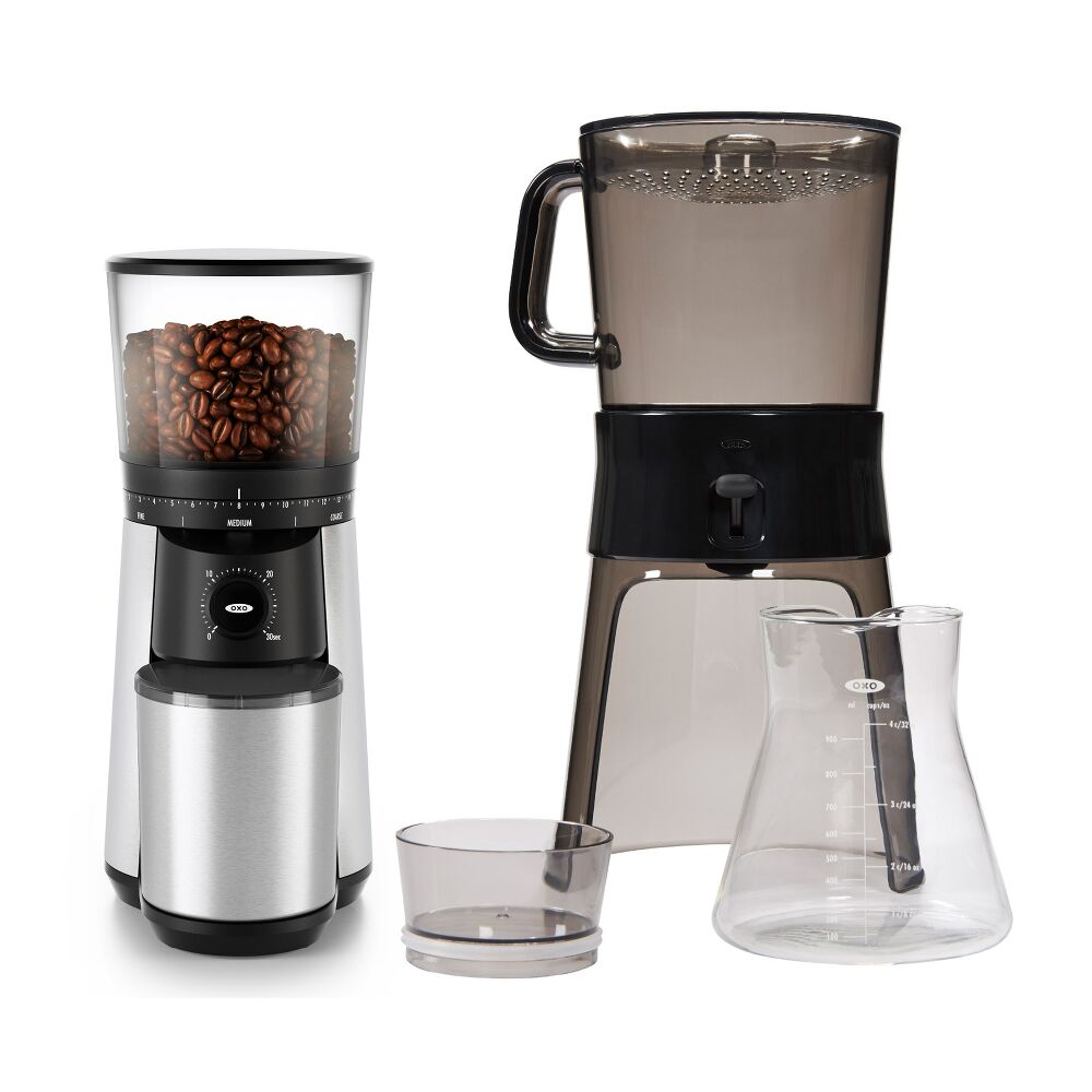 Cold Brew Coffee Maker & Conical Burr Coffee Grinder Bundle T7