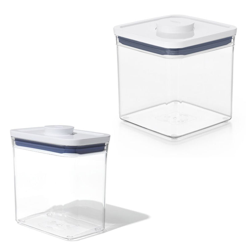 POP Container - Rectangle Short (1.7 Qt.) & POP Container - Big Square Short (2.8 Qt.) Bundle C6