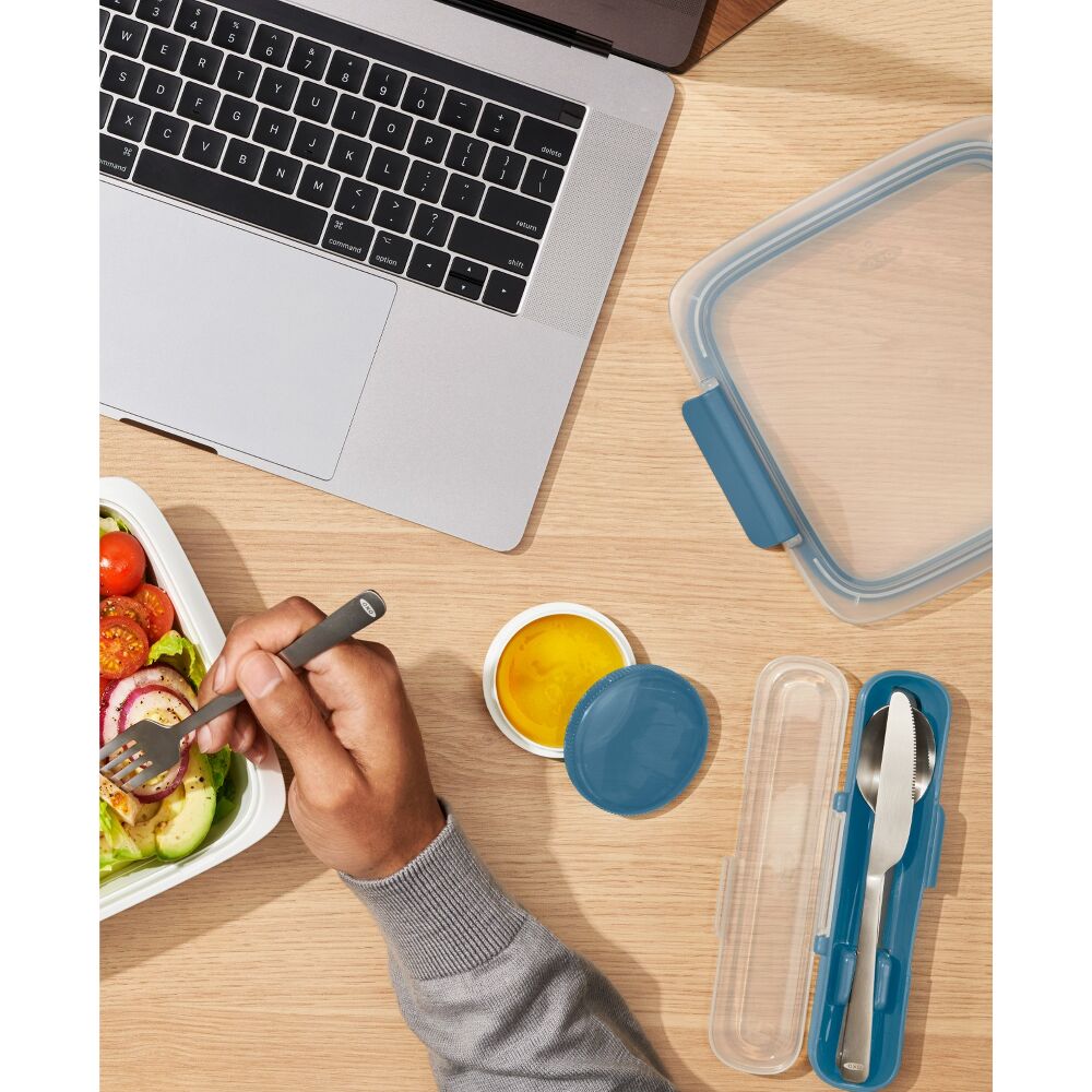 Prep & Go Stainless Steel Utensils With Case - Ocean Blue D8