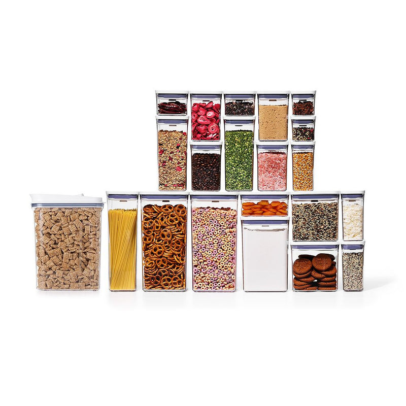 POP Large Cereal Dispenser (4.5 Qt.) & 20-Piece POP Container Set Bundle A9