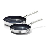 Stainless Steel Mira Series 2 Pack Frypans - Ceramic C2