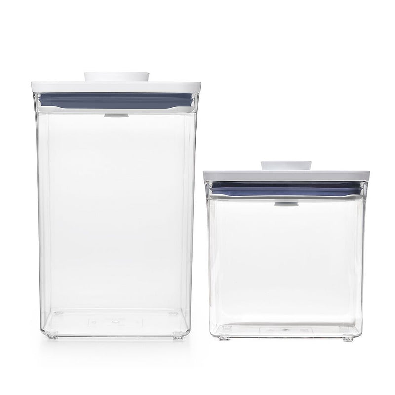 POP Container - Big Square Medium (4.4 Qt.) & POP Container - Rectangle Short (1.7 Qt.) Bundle F8