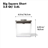 POP Container - Big Square Short (2.8 Qt/2.6 L) X5