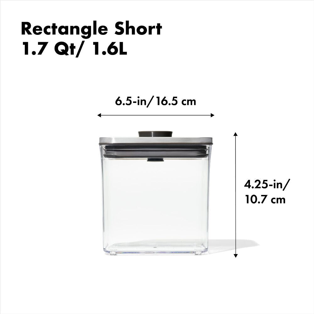 POP Container - Rectangle Short (1.7 Qt/1.6 L) - Matte Black I6