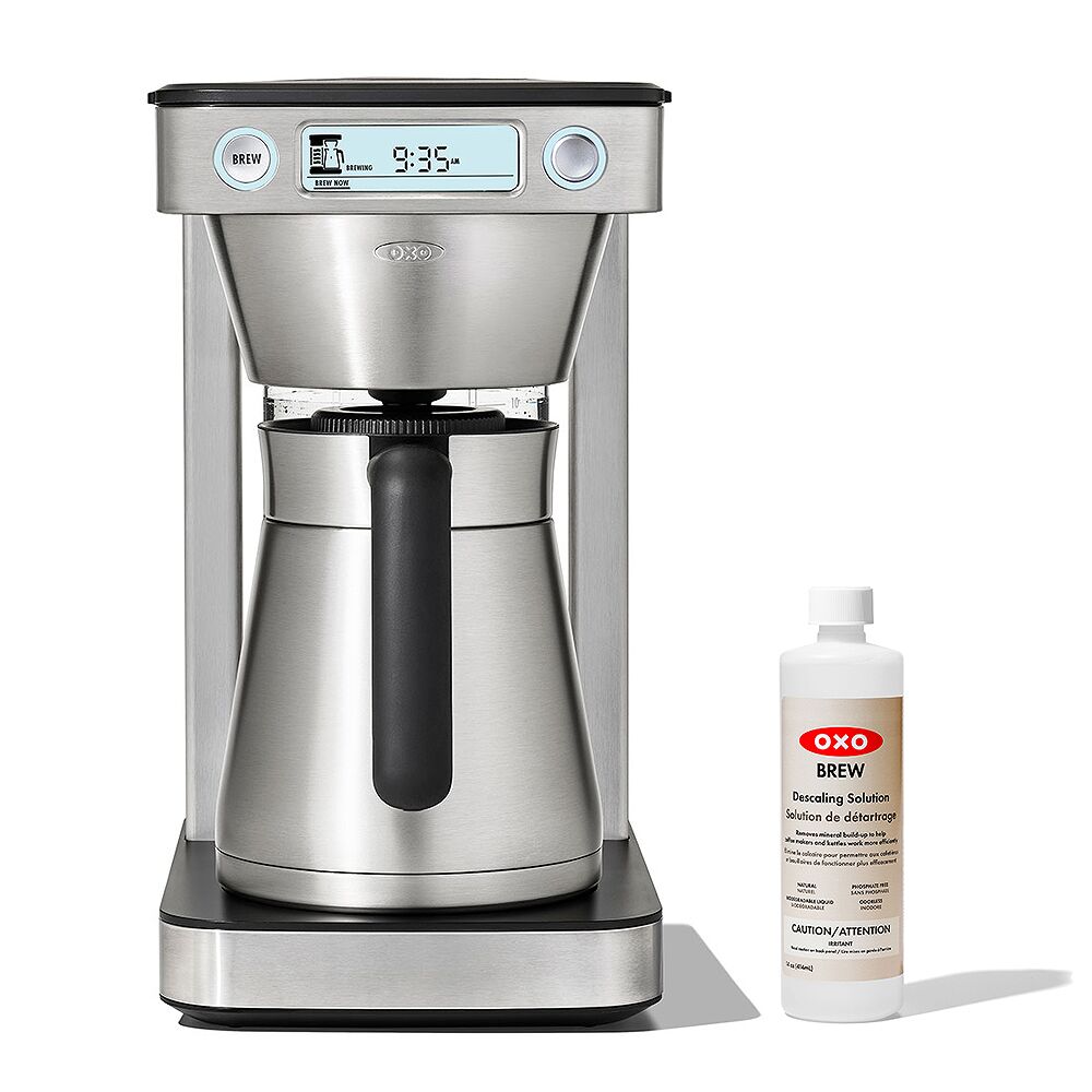 12-Cup Coffee Maker with Podless Single-Serve Function & Descaling Solution Bundle Q0