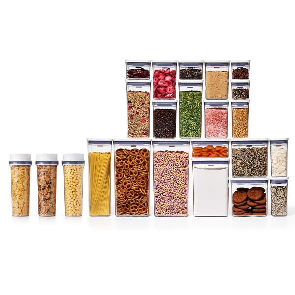 3 Piece Cereal Dispenser Set & 20-Piece POP Container Set Bundle R5