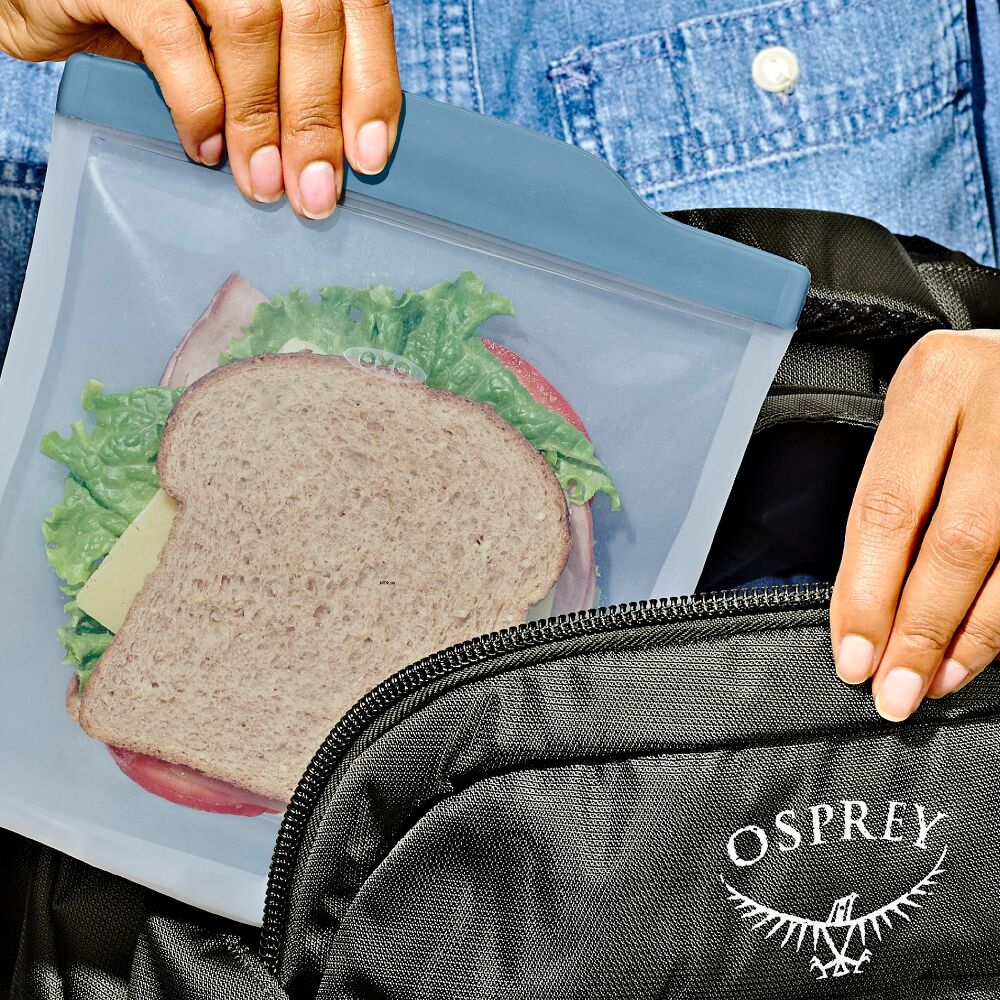 Silicone Reusable Bag  Sandwich (28 oz) - Ocean Blue P1