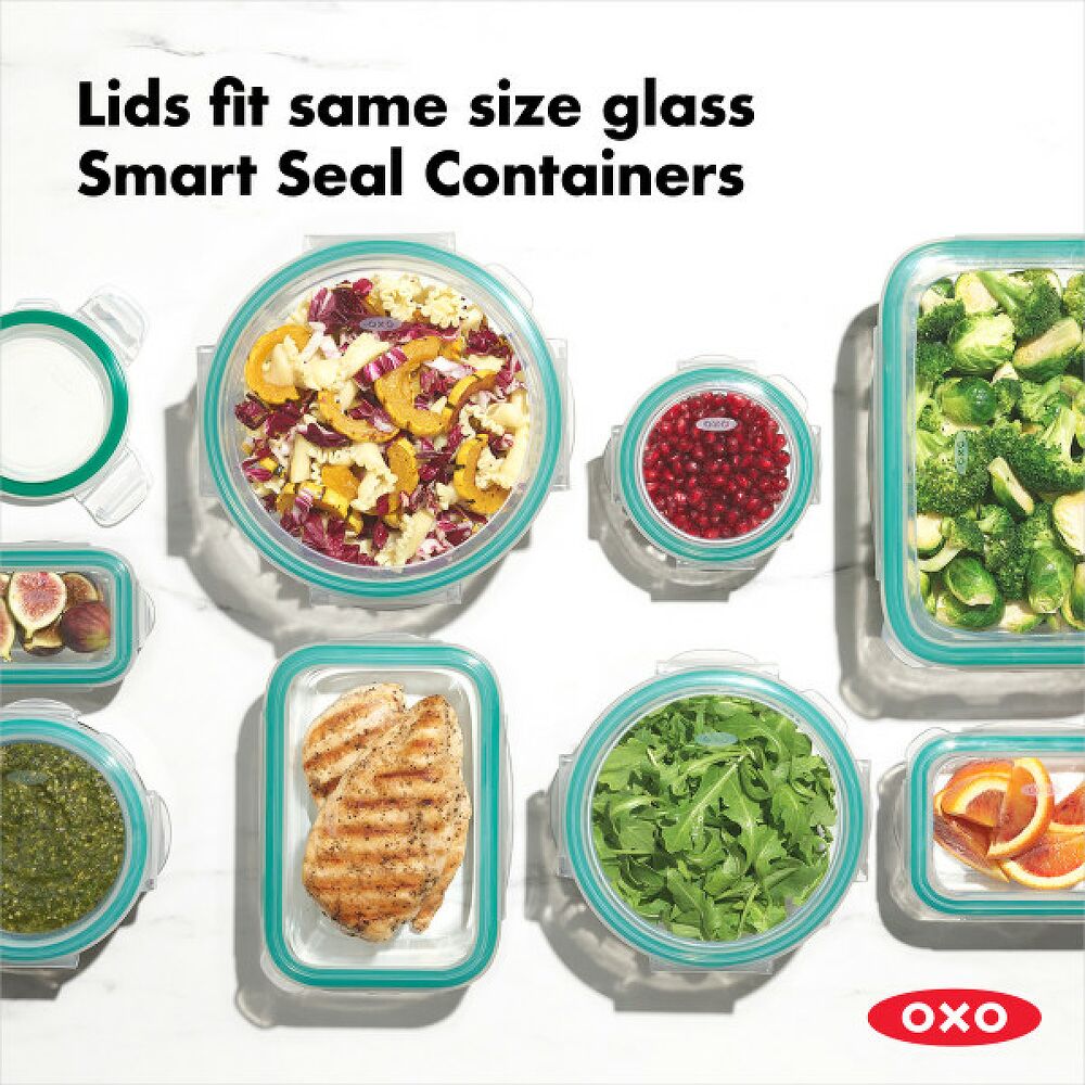 8 Piece Smart Seal Glass Round Container Set T3