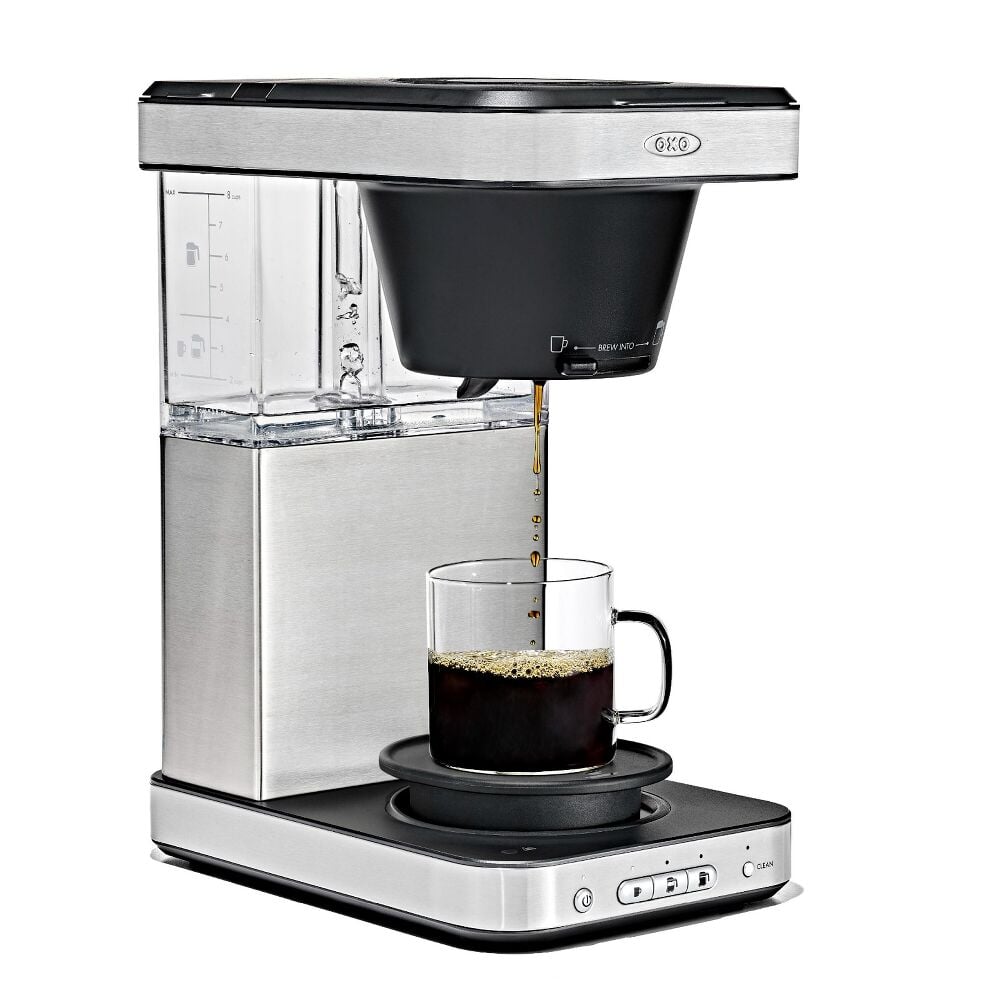 8-Cup Coffee Maker with Podless Single-Serve Function and Glass Carafe R2