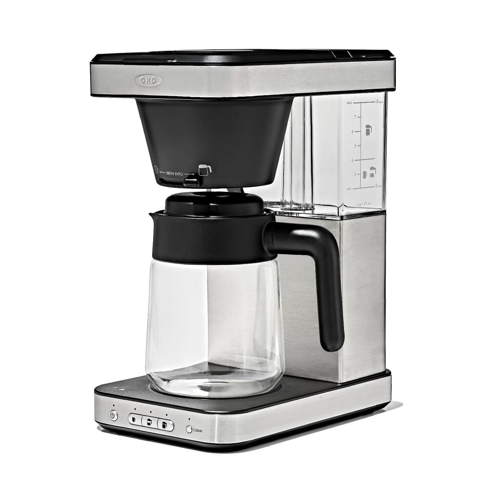 8-Cup Coffee Maker with Podless Single-Serve Function and Glass Carafe R2