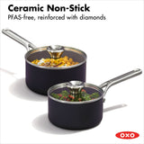 Ceramic Professional Non-Stick 4-Piece Saucepan Set (1.7 Qt & 2.3 Qt) L4