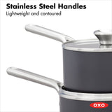 Ceramic Professional Non-Stick 4-Piece Saucepan Set (1.7 Qt & 2.3 Qt) L4